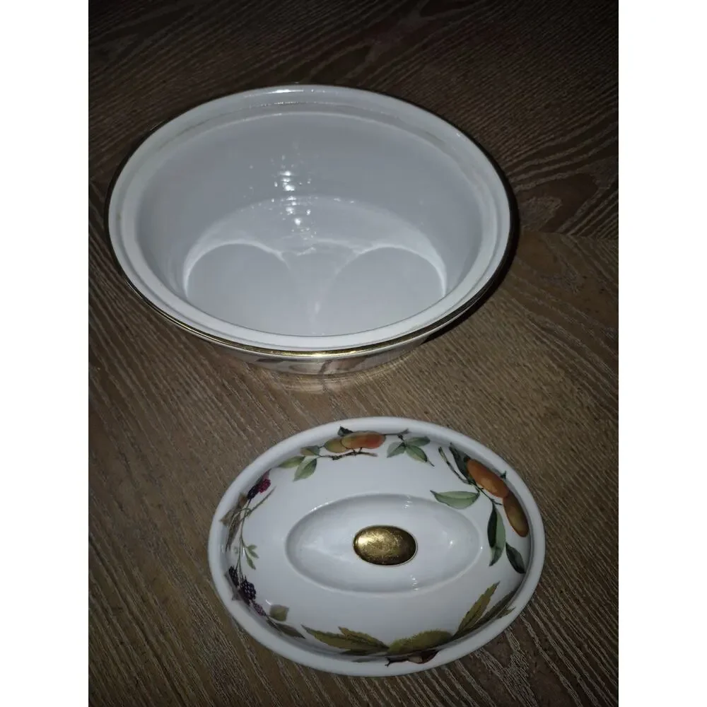 💥 Royal Worcester Evesham Gold Oval Covered Casserole Dish 1.75 Qt